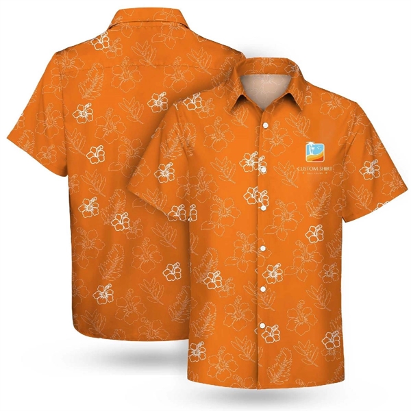 Custom Dye Sublimation Hawaiian Shirt Stretch Poly